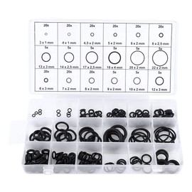 225 piezas de 18 tamaños de juntas tóricas de goma, juego de surtido de juntas de sellos de arandela, grosor 1,9/2,4/3,1/3,5 mm, para coche, válvulas, bombas, equipo eléctrico, rodamientos