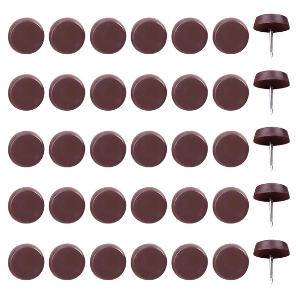 60 Pcs Nail On Furniture Sliders Nail in Chair Leg