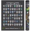 Bright Standards Scratch Off National Parks Map Poster 12x16 Inch