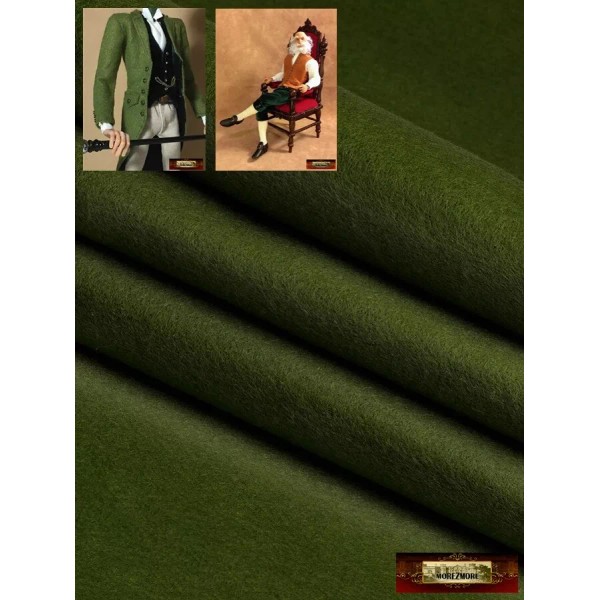 M00436-Try MOREZMORE Thin Felt for Puppet Clothes OLIVE GREEN Fabric