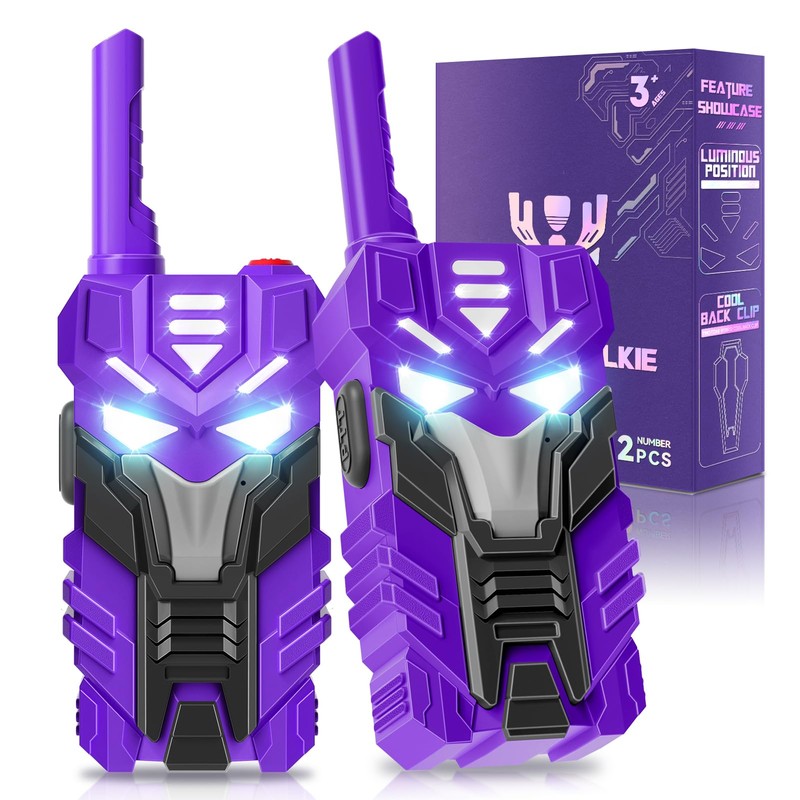 Purple Doomlord Walkie Talkies for Kids 2 Pack Transform Robot