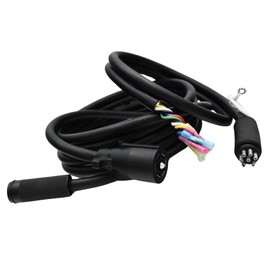 7 Way Round Heavy Duty Magnet Plug | 12FT - 7 Wire Plug-N-Play, Hardwire Trailer Cord (Wiring Harness) for 7 Pin RV's, Campers, Equipment, Dump, and Boat Trailers (LED Light Recommended)