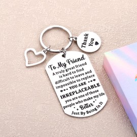 Friendship Keychain, Mothers Day Gifts for Best Friend Women Men, Cool Friendship Gifts for Friend, Birthday Gift for Friends Adults Teens, White Elephant Gift for Men Women Best Friends Birthday