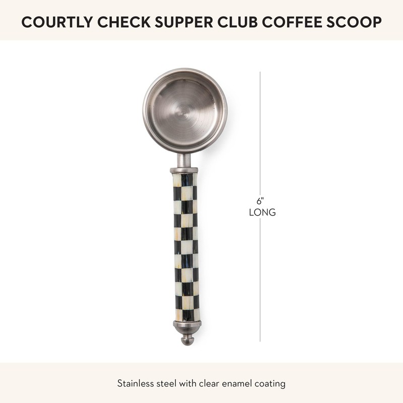 MACKENZIE-CHILDS Supper Club Coffee Scoop, Cute Measuring Scoop for Coffee