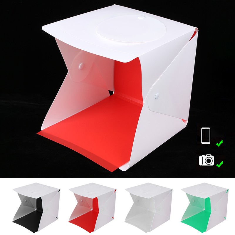 Mini Ring Light Folding Lightbox Photo Box LED Photography Studio