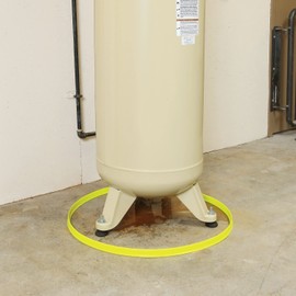 PIG Water Barrier – 10’ L Silicone Water Barrier - Yellow - 0.5625” W x 10’ L x 1.2” H – PM50792-YW