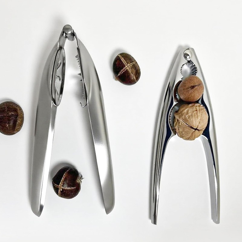 MmmLucipor Nutcracker Chestnut Clip, High-Quality Nut Cracker, Multifunctional Chestnut Tongs,