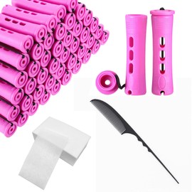 131 Piece Set Perm Kit, Perm Rods, Hair Rollers, Perming Rods, Home Perm Kits For Women With Elastic Rubber Band Non Slip Plastic For Complete Home Perming Kit For Salon-Quality Curls & Waves