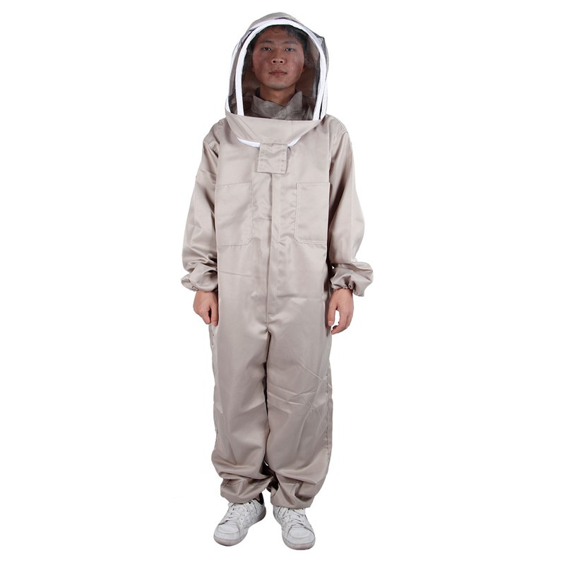 Hooded Beekeeper Suit One Piece Beekeeping Protective Clothes Anti Bee