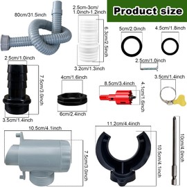 Water Butt Filler Kit for Downpipes, Rainwater Collector, Rain Barrel Diverter Kit, Connects Downpipe to Water Butt, Water Collection System Catch Rain Water for Outdoor