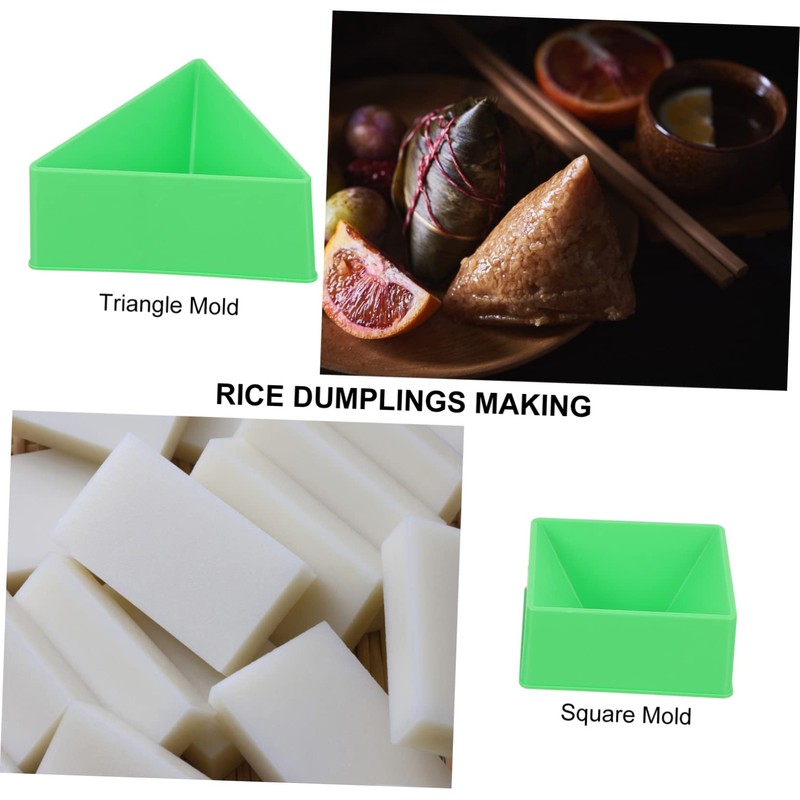 Ciieeo 2pcs Rice Dumpling Molds Rice-Pudding Molds Triangle Zonzi Mold