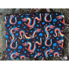 Zoe Designs Japanese dragons mahjong card and coin purse, The Slide