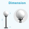 Lightdot 23'' Globe Outdoor Lamp Post Light, IP65 Waterproof Street