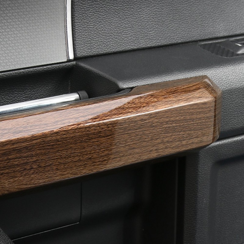 Voodonala Wood Grain Inner Door Handle Covers Trim for Ford