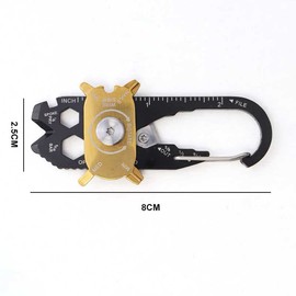 zmart Keychain 20 Multi Tool Portable Ruler Bottle Opener Wrench Driver Quick Release