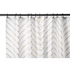 Croydex Waterproof Shower Curtain, Gold Chevron Pattern, 180 x 180cm,