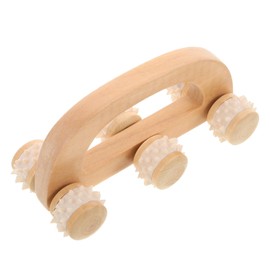 Baluue 1pc Comfortable Hand Roller Light Yellow Portable Massaging Device for Anytime Anywhere Easy to Use Design for Travel Home