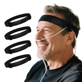 ZXMOBY 4Pcs Oxygen Nasal Cannula Headband, Prevent Moving Oxygen Tube Ear Protector, Headband to Hold Oxygen tubing, Adjustable Oxygen Tubing Nasal Cannulae Holder，Oxygen tubing Accessories