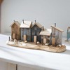 FRANK FLECHTWAREN Decorative Houses Beach Promenade, Wood, Metal Nails, Shells,