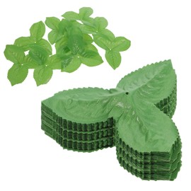 QfwdfcTrenz 50PCS Artificial Green Leaves Rose Leaves Decoration, Greenery Faux Silk Fake Rose Flower Leaf, Roses Flower Leaf for Party Decoration Bouquet Wedding