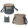 Stability1_(Designed by Active Campers) Folding Bucket for Camping, Outdoors, Mesh