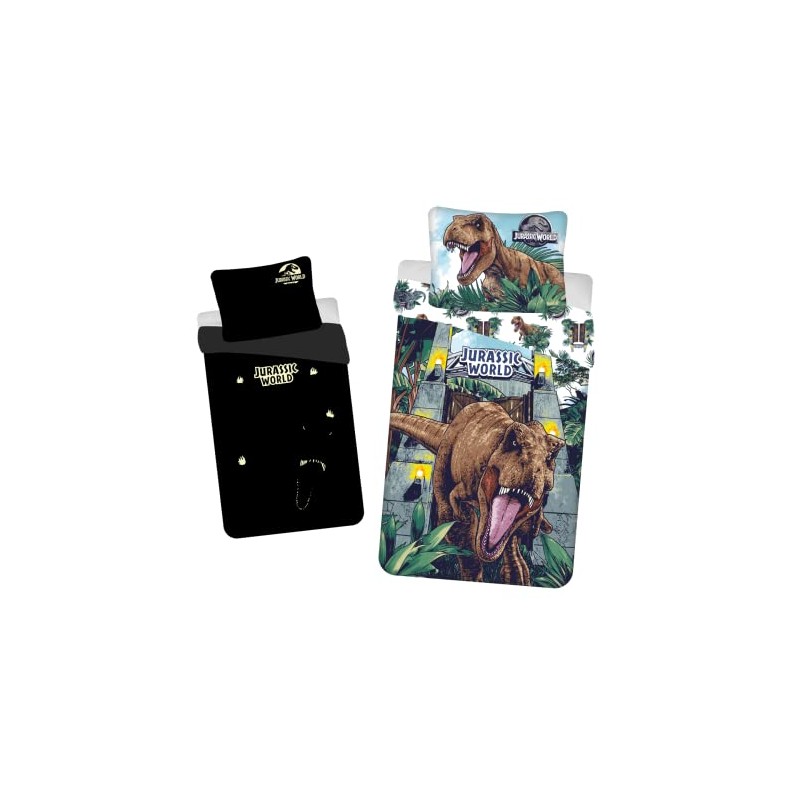 Dinosaur Jurassic World Glow in the Dark Duvet Cover 140