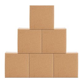 Schliersee 6x6x6 Shipping Boxes Mailers Set, Kraft Corrugated Cardboard Brown Square Box, Small Packaging Mailing Box, Pack of 6