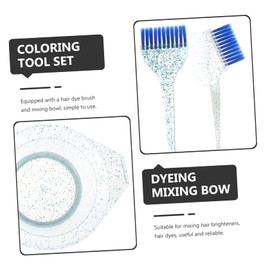 LALAFINA 3pc Set Hair Coloring Brush and Bowl Kit Crystal Hair Dyeing Tools for Salon Home Use