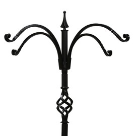 Kettle Moraine 4 Arm Decorative Bird Feeder Pole Set with Twister Ground Socket