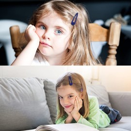 Hair Clips Snap Barrettes 50Pcs Metal Snap Hair Clips No Slips Snap Hair Barrettes Hair Styling Hair Pin for Girls Teens Women Blue Snap Hair Clips Girls