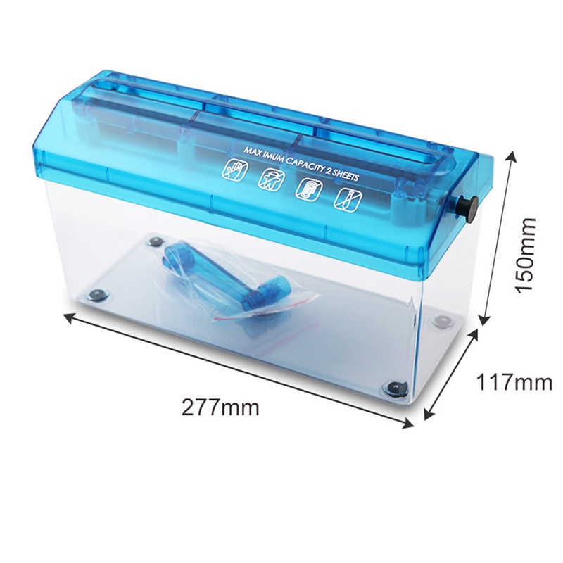 Hand Shredder MINI Desktop Manual A4 Office Supplies Protection Confidential
