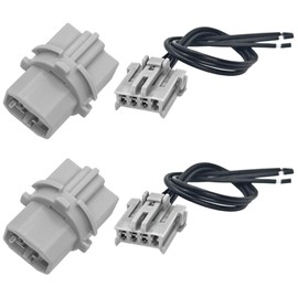 2PCS 33515-S50-003 Tail Brake Light Sockets with Female Wiring Harness Pigtail Assembly for Honda Accord, Civic, and Acura Models Replace 33515S50003 Rear Blinker Holder Base T20W W Socket