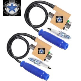 Unbranded 2X Ignition Coil Spark Plug & CAP For Kawasaki Brute Force 750 KVF750 4x4i 08-23