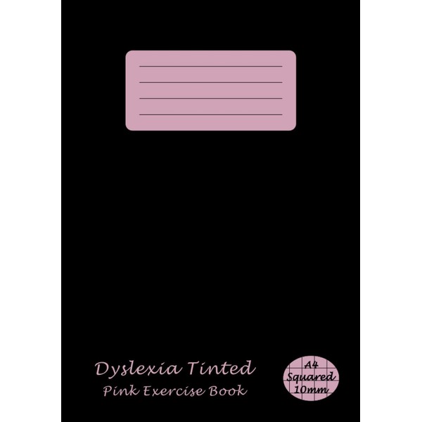 Dyslexia Tinted Exercise Book A4 10mm Squared: Visual Stress Notebook