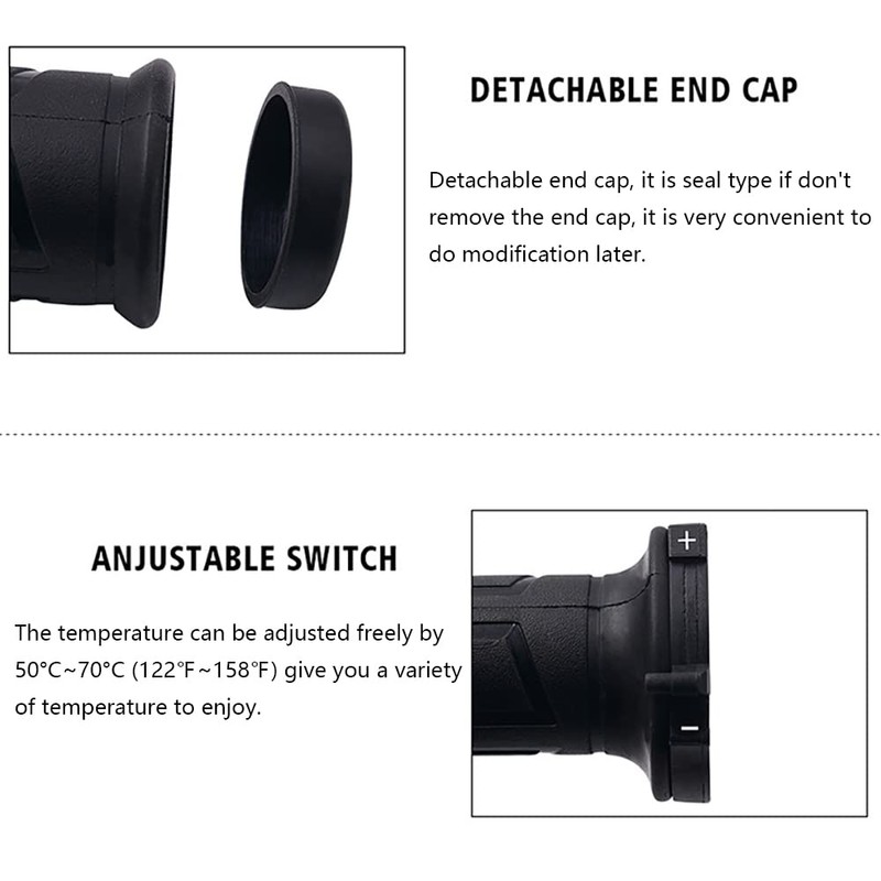 Baceyong 12V Motorcycle Electric Heated Handle, Winter Motorcycle Modification by