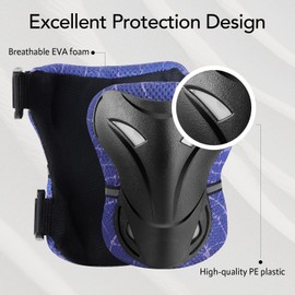 YooxArmor Adjustable Kids Knee & Elbow Pads Set with Wrist Guards for Ages 3-6 – Protective Gear for Skateboarding, Cycling, Roller Skating, Scooter, BMX, Inline Skating