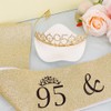 Gold 95th Birthday Crown Tiara - Women's Birthday Sash and