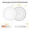 OOWOLF Metallic Ceiling Light LED Lamp - 2 Pack 24