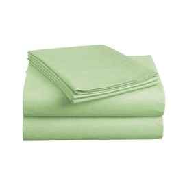 BASIC CHOICE Hypoallergenic Brushed Microfiber Bed Sheet Set, Sage, Full, 4 Pieces