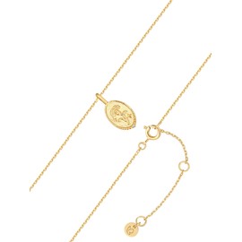 GLANZSTÜCKE MÜNCHEN Damen Kette 925/- Sterling Silber gelbvergoldet 14 Karat mit Zirkonia Geburtsblume Januar Nelke