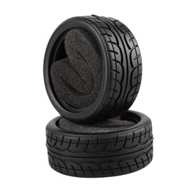 Shaluoman Soft Rubber Tires Tyre for RC 1:10 On Road Car Pack of 4