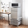 Mini-Fridge Stand on Wheels - Supreme Organization - White Metal