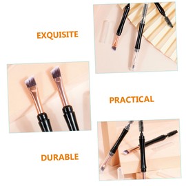 TOVINANNA 10pcs Dual Tip Eyebrow Brushes Cover Portable Eye Makeup Tool for Precise Brow and Eyelash Application for Makeup Enthusiasts