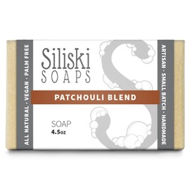 Simple Skincare by Siliski Soap, Hard, Gentle, Bath Soap, All Natural, Vegan and Palm Free - Patchouli Blend, 4.5 Oz