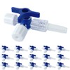 TICOMI 3 Way Stopcocks (Pack of 16), Disposable Laboratory Valve