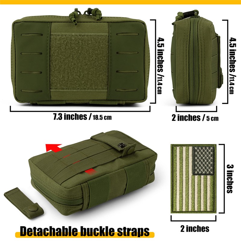 bvya Tactical EDC Utility Pouch, Molle Admin Pouch Horizontal Tool