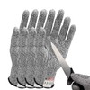 JNGTKL Cut Proof Gloves, 2 Pairs Gray Cut Resistant Gloves,
