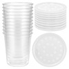 10 Pack 32 OZ Deli Cups with Fabric Vented Lids,