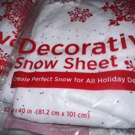 Holiday Style 2 Craft Snow Sheet Xmas Village Glitter Accessory Table Art Mantel