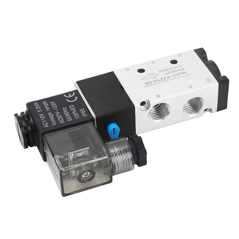 4V210‑08 Electric Solenoid Valve 2 Position 5 Way Cylinder Control
